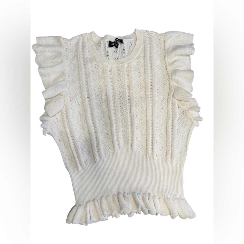 Express White Knit Top
